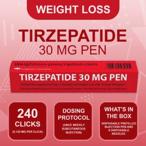 GLP weightloss prescription 30mg tirzepatide pen